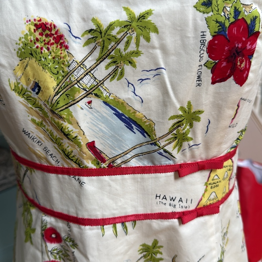 *RARE* J. Crew Hawaii Themed Strapless Dress - Picture 6 of 13